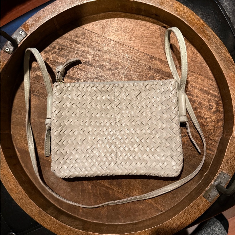 Madewell Woven Crossbody Bag in Sage